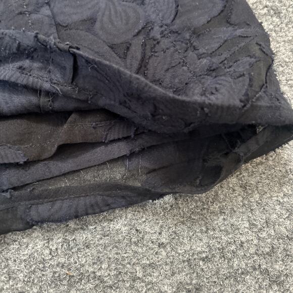 Tory Burch Silk Top Women Size 4 Floral Black Navy Tank Semi Sheer Chiffon - Picture 11 of 11